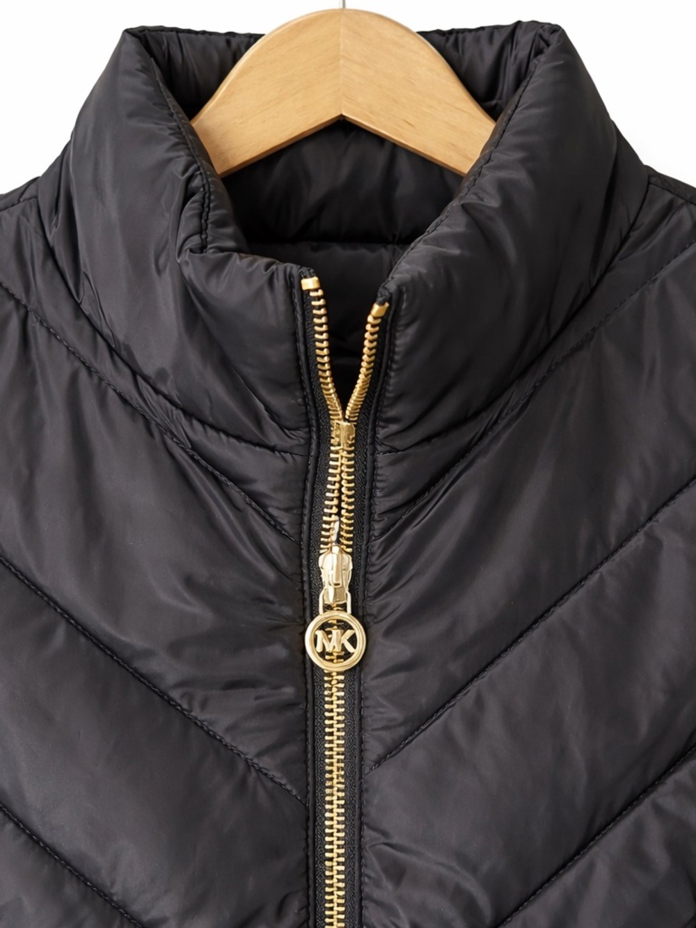 Michael Kors Black Quilted Puffer Jacket with Gold Hardware - Picture 5 of 7